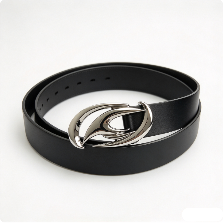 Avant-Garde Metal Buckle Leather Belt Unisex Waist Belt