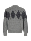COOR argyle-pattern zip-up sweater