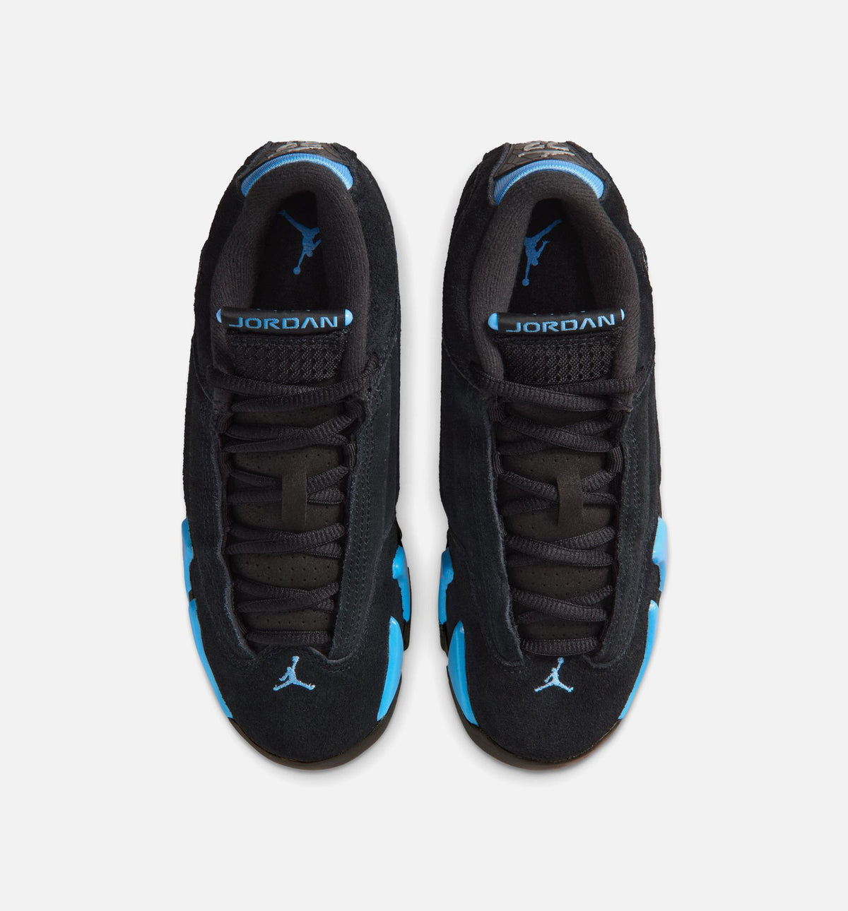 Air Jordan 14 Retro Grade School Lifestyle Shoe - Black/White/University Blue